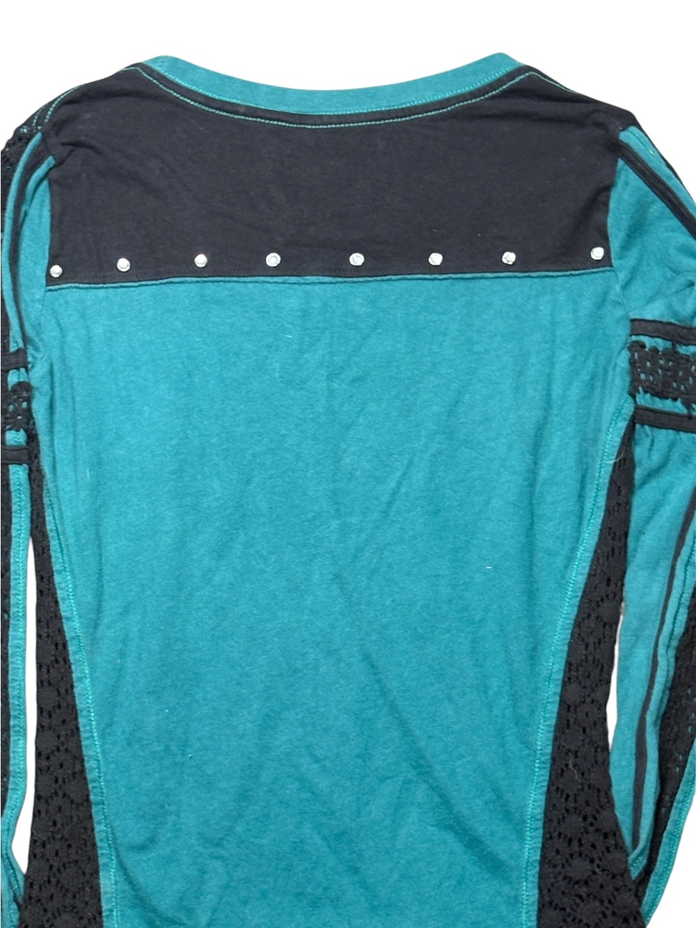 Affliction American Customs Garage Built Motors Teal Long Sleeve Y2K Small - Picture 5 of 5